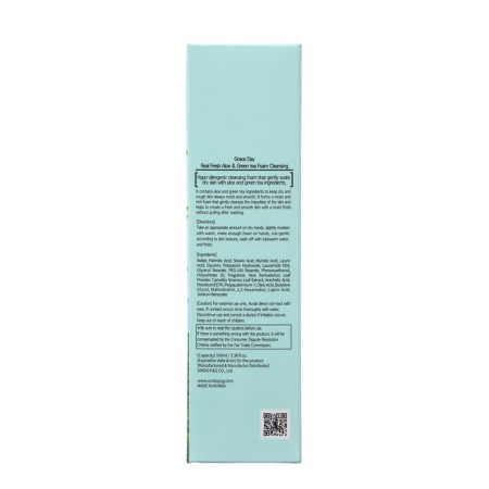 Grace day face foam, refreshing and cleansing, with aloe and green tea, 100 ml-2