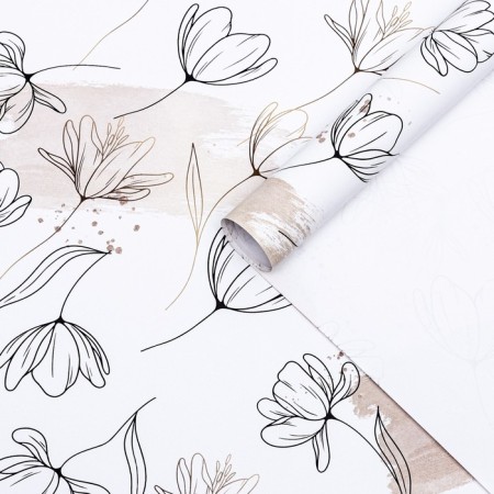 Package paper, glossy "Flower Nyud", 50 x 70 cm