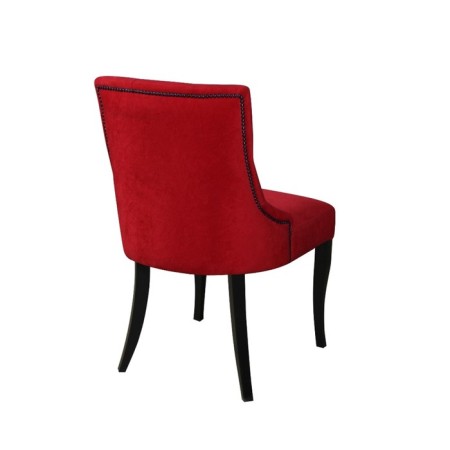 Verona chair, frame array of wenge, velor velor fabric, Berry color-1