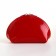 Cosmetic bag at the zipper textura, red color
