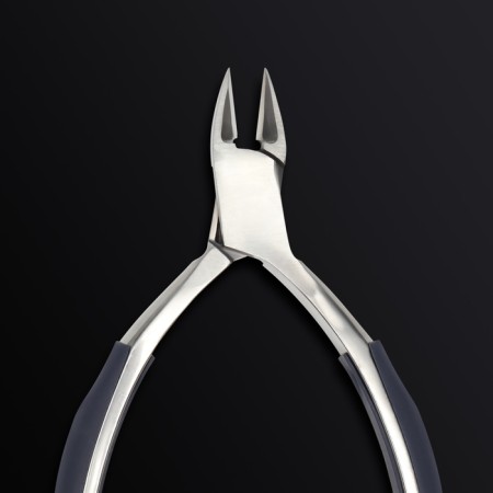Pedicure nippers “Premium”, hidden spring, rubberized handles, 12.3 cm, blade length - 13 mm, silver/gray color-7