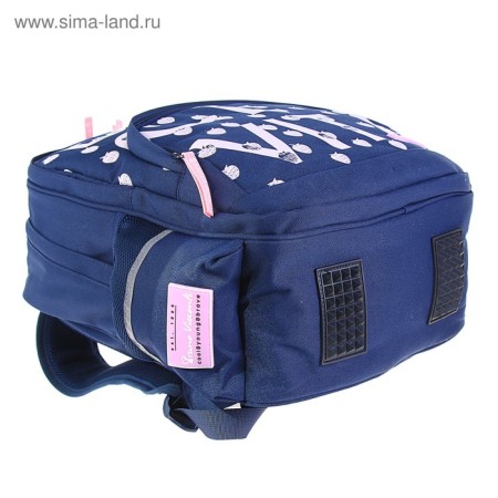 School backpack Bruno VisConti, 40 x 30 x 16 cm, ergonomic back, Dolce vita, blue-8