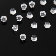 Silicone plugs for Schwins and floods “Flower” (set 10g), 3 × 2.5mm, the color is transparent