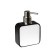 Soap dispenser, 14.5x10x5 cm, black and white