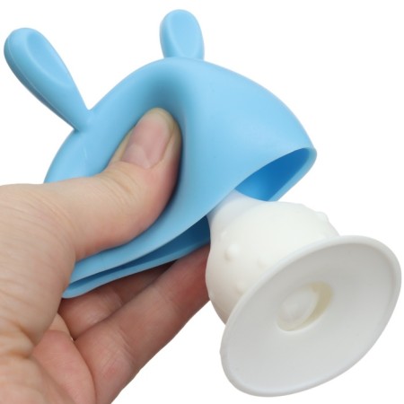 A set of silicone teeters "My Bunny", with a rattle, 3 pcs, in the case, Kroshka I-9