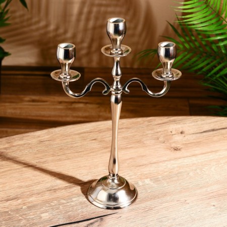 Aluminum "target" for 3 candles 9.5x22x35 cm-2