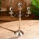 Aluminum "target" for 3 candles 9.5x22x35 cm