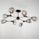 Svetogor chandelier "Night" 8x60W E27 Black/chrome 95x95x32cm