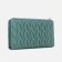 Women's wallet on the button, green color