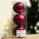 New Year's Christmas Balls “Everything will come true!”, For New Year, plastic, d = 8, 3 pcs., Wine color with gold