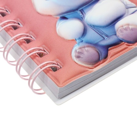 Notebook Gift Book on the crest 80l, line, color block, PVC cover 3D Bear (10x10.5cm) 10539-3