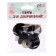 Rifle eyes with plugs, set 4 pcs., Size 1 pc. - 3 cm, black color