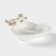 Ceramic serving dish "Doves on a leaf", 13 × 13 × 2 cm, white color