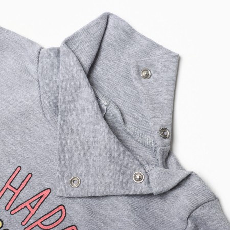 Turtleneck for girls, color gray melange, height 92 cm-1
