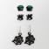 Pusets 3 pairs "Spider" and boiler, black-green color in silver
