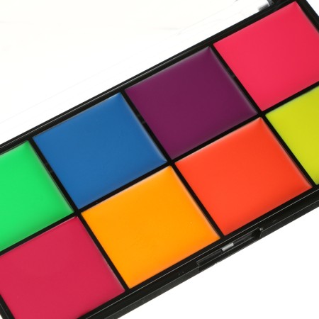 Makeup for the face and body, glows from ultraviolet radiation, 8 colors-3