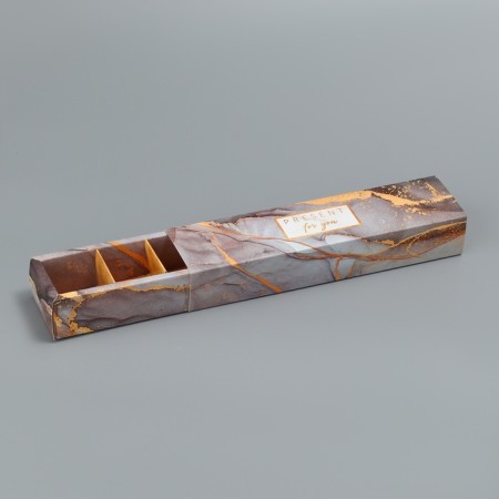 Box for sweets, confectionery packaging, 5 cells, "stone", 5 x 21 x 3.3 cm-2