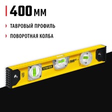 Уровень STAYER I-Bar 3470-040_z02, двутавровый, с поворотным глазком, 400 мм