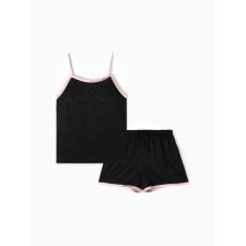 Women's pajamas (top, shorts) KAFTAN LEO Black Collection Rr 44-46