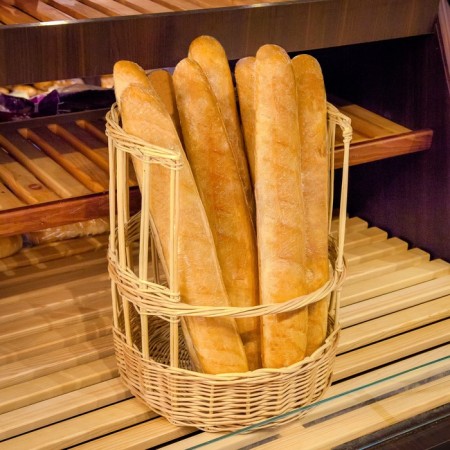 Trading basket for baguettes, 30x30x40 cm, willow-4