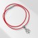 Bracelet-reinforcing "red thread" for luck, clover contour, silver color, 23 cm