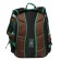 Frame backpack 39 x 29 x 17 cm, Across 410, filling: bag, pencil case, black/green ACR22-410-1