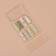 Avocado overhead nails, 12 pcs, with adhesive plates, ballerina shape, green/white color