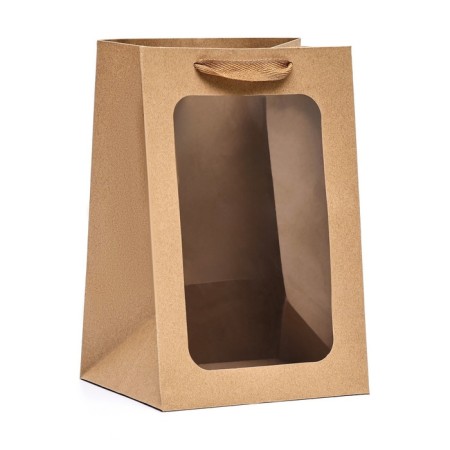 Gift package, with a window, 30 x 20 x 16 cm, craft-1