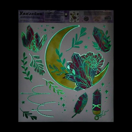 Vinyl sticker "Moonlight", interior, with a luminous layer, 30 x 35 cm-3