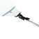 Fan, wire rake, 15 teeth, metal, sliding, metal stalk