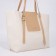 Zipper bag with lightning, beige color