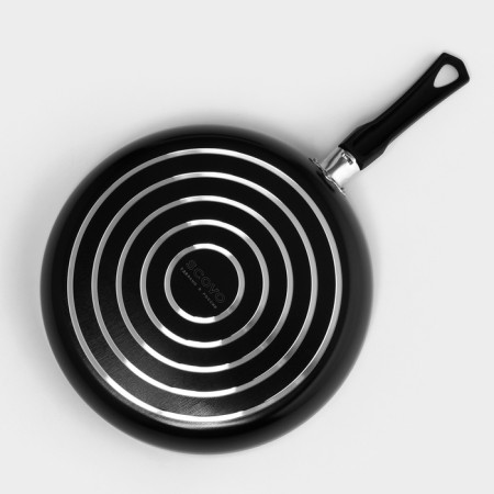 Consul pan, d = 28 cm, plastic handle, glass cover, anti -stick coating, black color-5