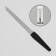 Metal file for nails, rubberized handle, 17 cm, silver/black color