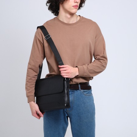 Male bag, black color-5