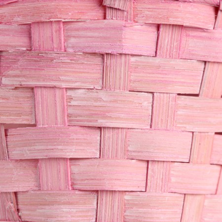 Wicker basket, d15x9x31cm, pink, bamboo-3
