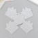 Decor "Gift" silver 4 cm set 5 pcs foam glitter