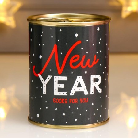 Socks in the bank "New Year" (inside the socks are female, white color)-2