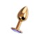 Anal traffic jam, metal, golden, with an amethyst crystal, 7 cm, d 2.8 cm, 50 g