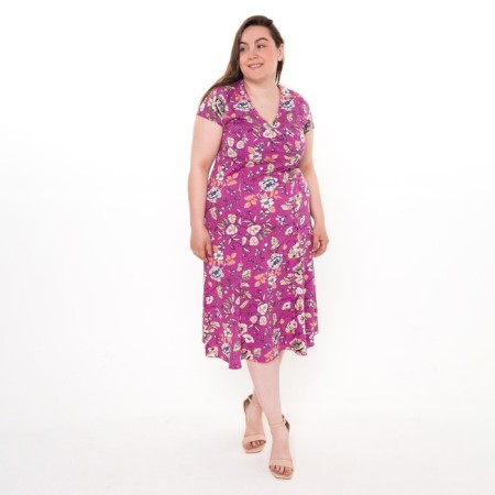 Women's dress, lilac color, size 52-2