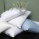 The pillow is low, size 70x70 cm, color mix