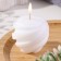 Figure candle "Spiral ball", 5.5x5.5 cm, white