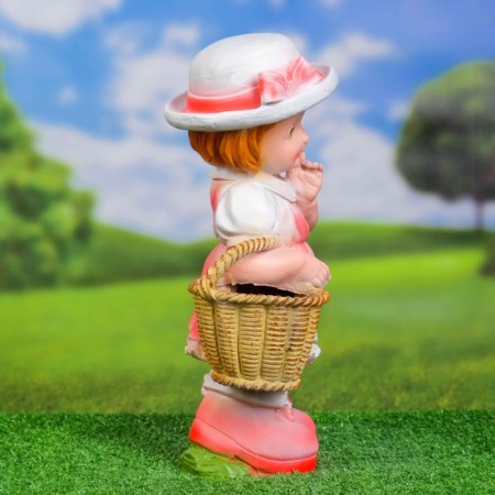 Garden figure "Girl Lisa with a basket" 40x18x13cm-2