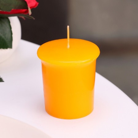 Anti -aromatic candle "Orange", orange, set of 5x4.5 cm, 3 pcs-2