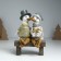 Polystone souvenir "Geese on a bench - a festive evening" 15x10.5x20.5 cm