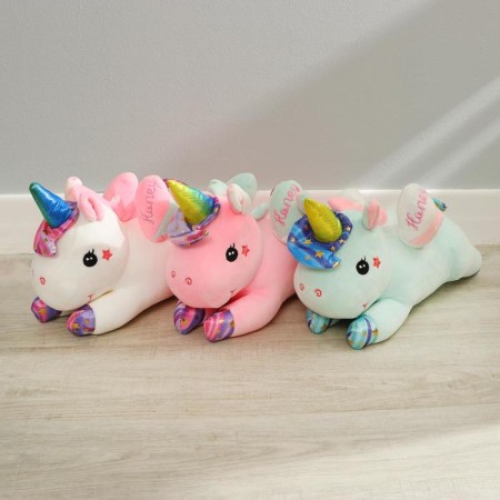 Soft toy "Unicorn", lying, with stars, 40 cm-3