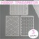 A set of plastic stencils "Geometry", 3 pcs
