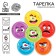 Disposable paper plate "Monster", mix, 18 cm, set 6 pieces