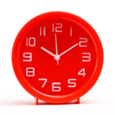 Clock - desktop an alarm clock, discrete move, 10 x 10 cm, aa