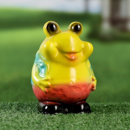 Garden figure "Frog in a vest" 15cm-5