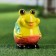 Garden figure "Frog in a vest" 15cm